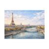 4955739313853944106_2048.jpeg Paris Eiffel Tower River View Matte Canvas Wall Art — Stretched Canvas Print