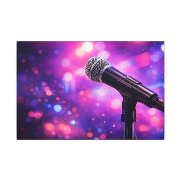 5164618555713333558_2048.jpeg Microphone on Stage Matte Canvas Wall Art — Live Music Concert Photography Print