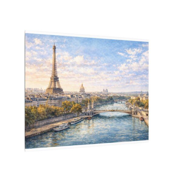 5165896190919930392_2048.jpeg Paris Eiffel Tower River View Matte Canvas Wall Art — Stretched Canvas Print