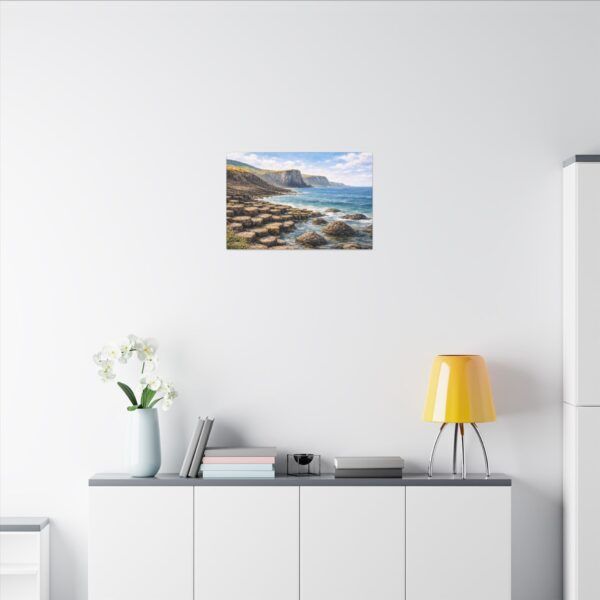 Giants Causeway Seascape Canvas Print — Matte Stretched Wall Art