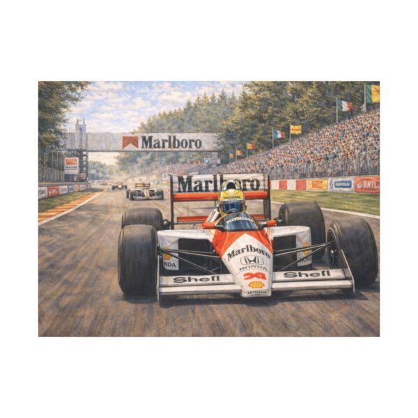 Senna Magic Formula 1 Racing Canvas Print — Classic Marlboro McLaren Grand Prix Wall Art