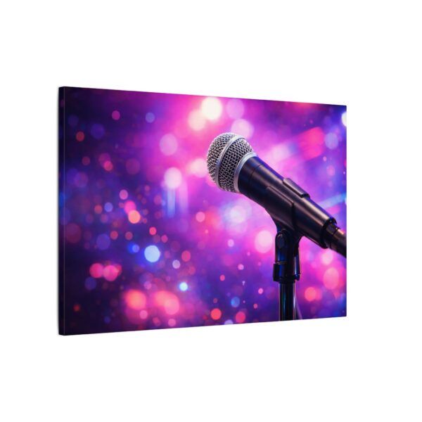 6440863089207848836_2048.jpeg Microphone on Stage Matte Canvas Wall Art — Live Music Concert Photography Print