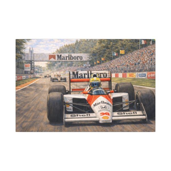 Senna Magic Formula 1 Racing Canvas Print — Classic Marlboro McLaren Grand Prix Wall Art