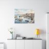 7431784630293058359_2048.jpeg Harbour Morning Matte Canvas Print — Seaside Village Boat Landscape