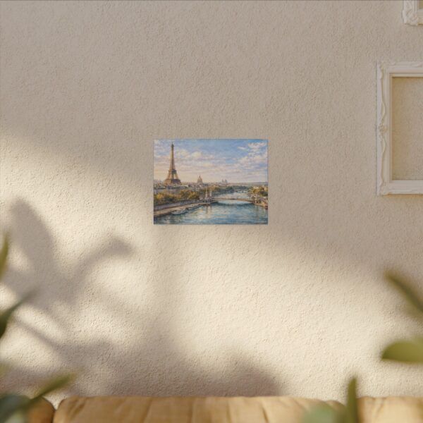 7615607721115798000_2048.jpeg Paris Eiffel Tower River View Matte Canvas Wall Art — Stretched Canvas Print
