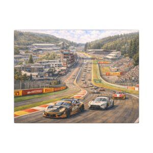 Eau Rouge Magic Canvas Print — Spa-Francorchamps Motorsport Wall Art