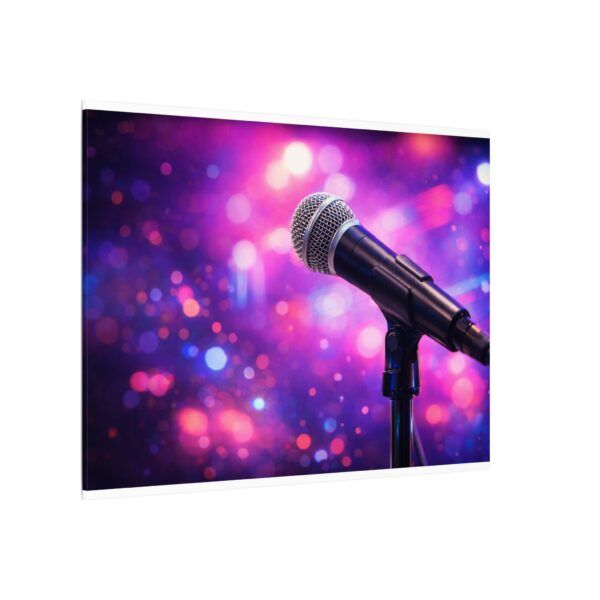 7802660696050094740_2048.jpeg Microphone on Stage Matte Canvas Wall Art — Live Music Concert Photography Print