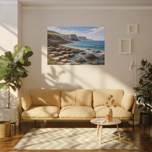 Giants Causeway Seascape Canvas Print — Matte Stretched Wall Art