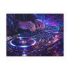 8042024735535629627_2048.jpeg DJ Neon Mixer Canvas Wall Art — Vibrant Electronic Music Turntable Print