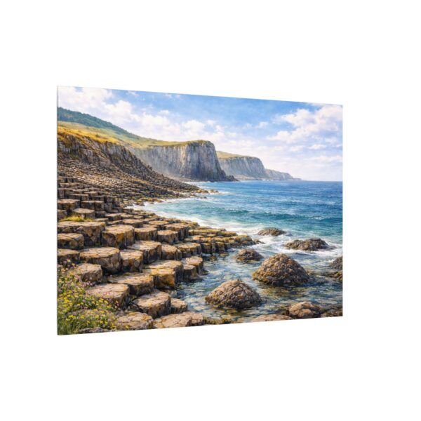 Giants Causeway Seascape Canvas Print — Matte Stretched Wall Art