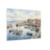 8483248971684822891_2048.jpeg Harbour Morning Matte Canvas Print — Seaside Village Boat Landscape