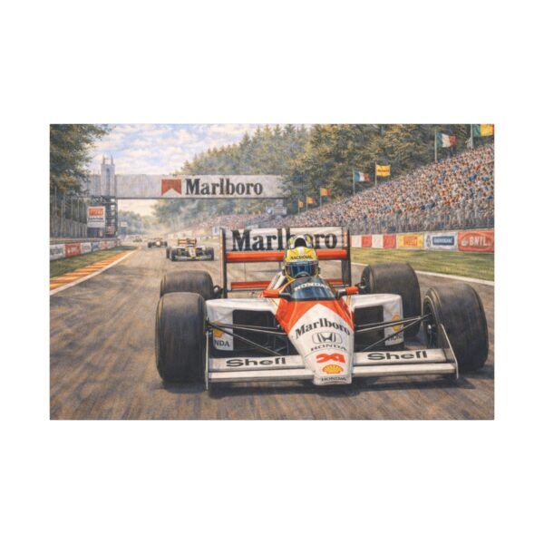 Senna Magic Formula 1 Racing Canvas Print — Classic Marlboro McLaren Grand Prix Wall Art