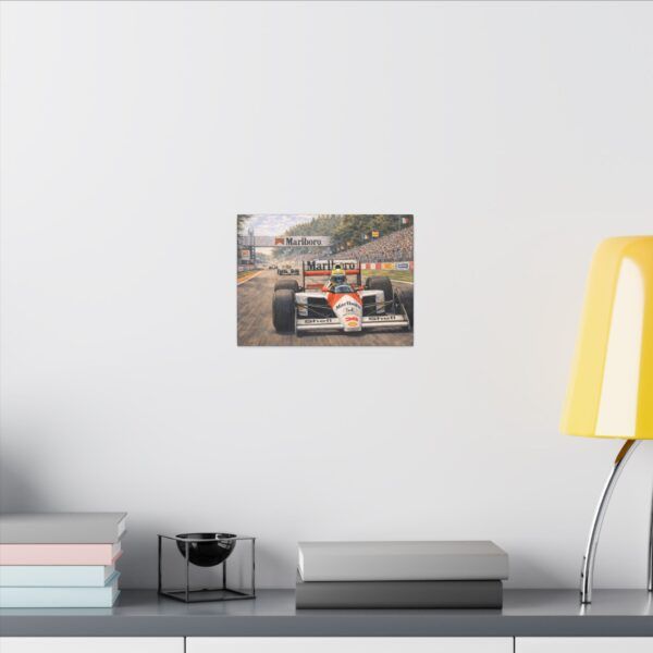 Senna Magic Formula 1 Racing Canvas Print — Classic Marlboro McLaren Grand Prix Wall Art