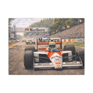 Senna Magic Formula 1 Racing Canvas Print — Classic Marlboro McLaren Grand Prix Wall Art