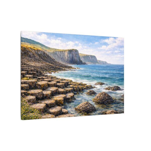 Giants Causeway Seascape Canvas Print — Matte Stretched Wall Art