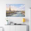 9884909641894502616_2048.jpeg Paris Eiffel Tower River View Matte Canvas Wall Art — Stretched Canvas Print