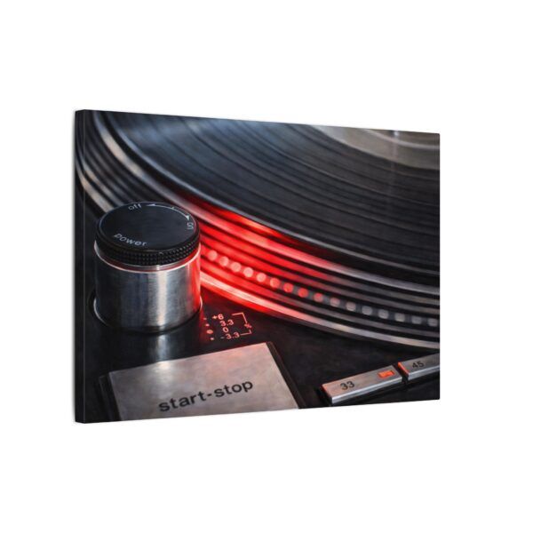 12559252744683176369_2048.jpeg Turntable Vinyl Canvas Print — 'start-stop' DJ Record Player Wall Art