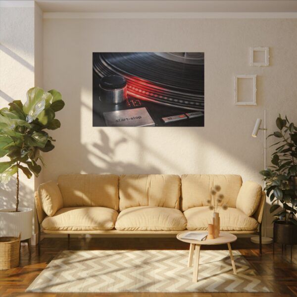 12725551244622717738_2048.jpeg Turntable Vinyl Canvas Print — 'start-stop' DJ Record Player Wall Art