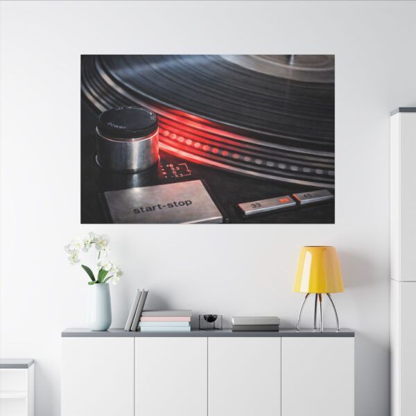 13638074140521908394_2048.jpeg Turntable Vinyl Canvas Print — 'start-stop' DJ Record Player Wall Art