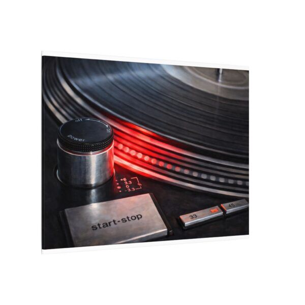 14371962805282373730_2048.jpeg Turntable Vinyl Canvas Print — 'start-stop' DJ Record Player Wall Art