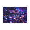 5922303858077502437_2048.jpeg DJ Neon Mixer Canvas Wall Art — Vibrant Electronic Music Turntable Print