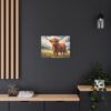 Highland Cow Canvas Wall Art — Stretched Matte Canvas Farmhouse Decor