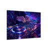 9524429527989665021_2048.jpeg DJ Neon Mixer Canvas Wall Art — Vibrant Electronic Music Turntable Print