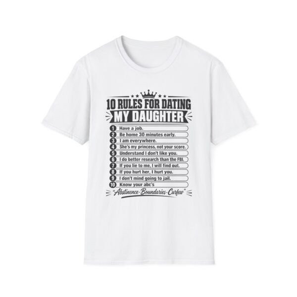 10 Rules for Dating My Daughter T-Shirt — Funny Protective Dad/Mum T-shirt